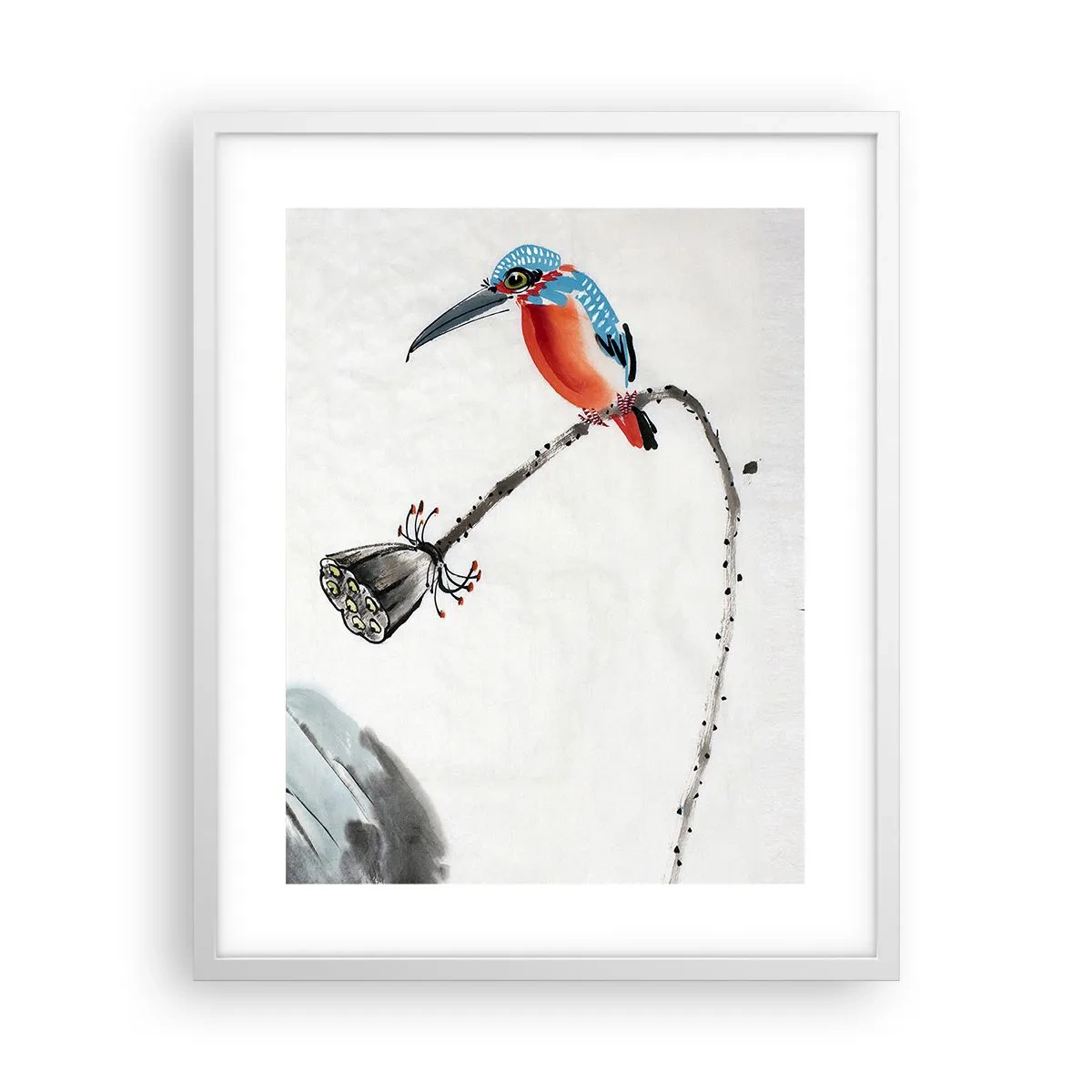 Póster en marco blanco - La vida de la pradera - 40x50 cm