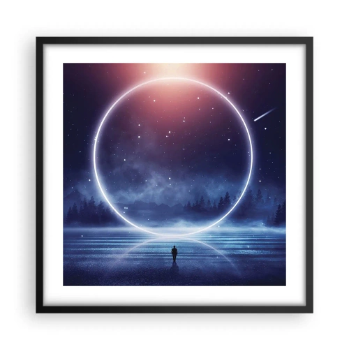 Póster en marco negro - Ya están aquí... - 50x50 cm