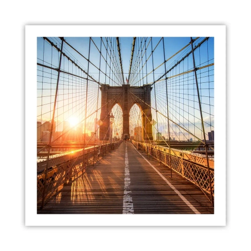 Póster - En el puente dorado - 60x60 cm