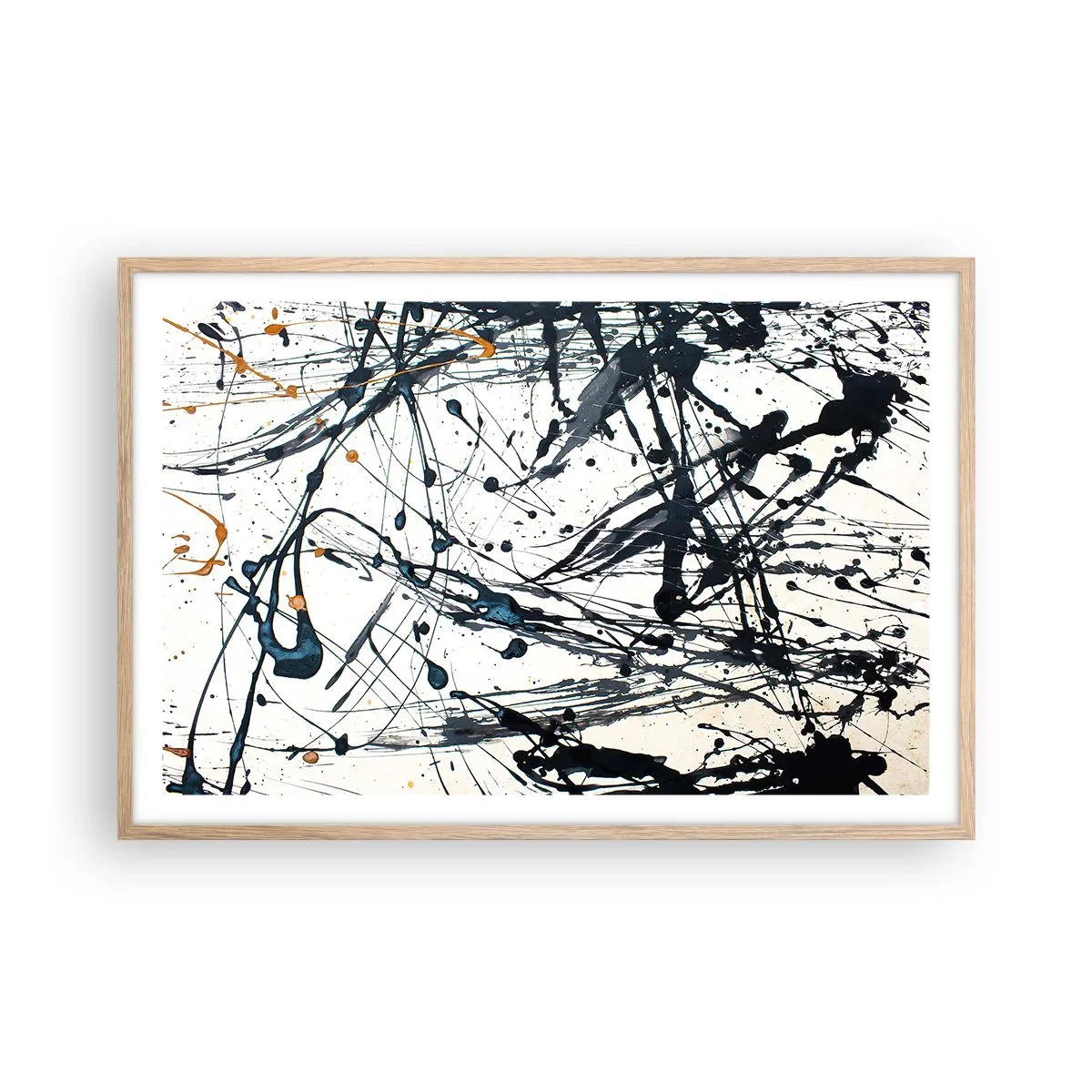 Póster en marco roble claro - Abstracción expresionista - 91x61 cm