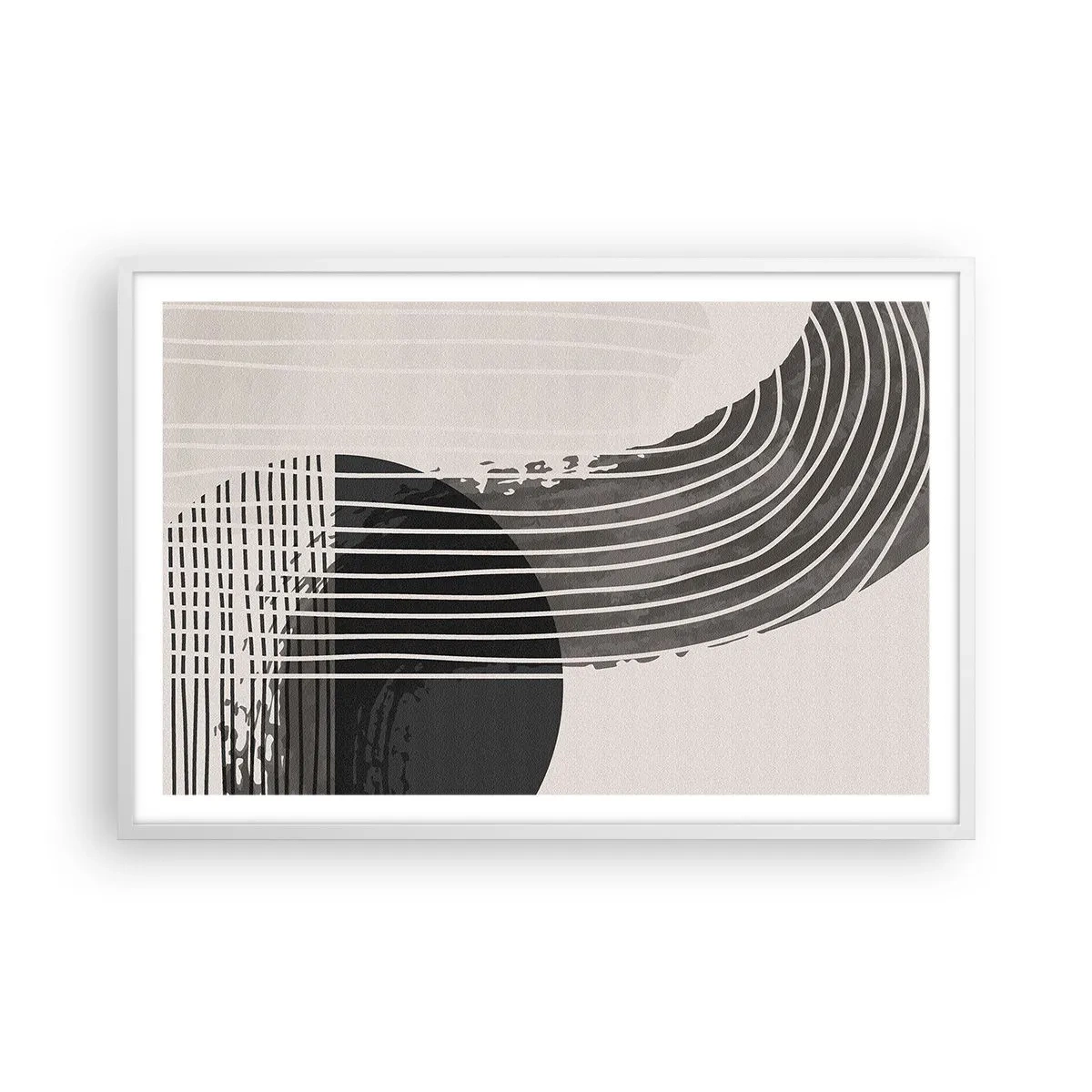 Póster en marco blanco - Ida y vuelta - 91x61 cm