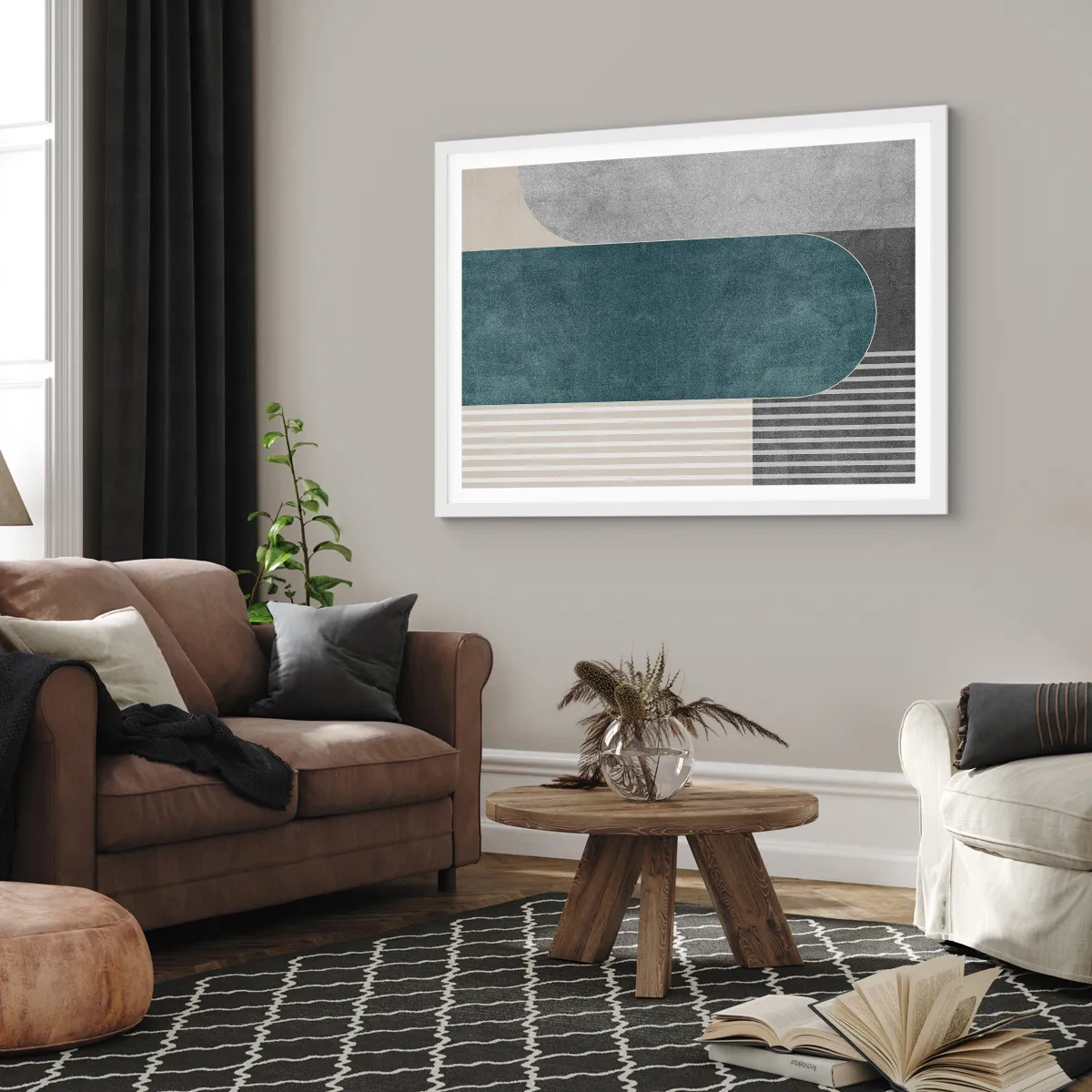 Póster en marco blanco - Composición horizontal - 70x50 cm