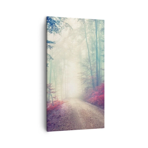 Cuadro sobre lienzo - Impresión de Imagen - Qué bueno es levantarse al amanecer - 45x80 cm