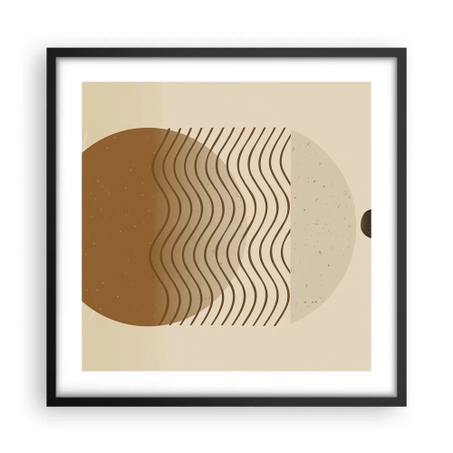 Póster en marco negro - Sobre el origen de las figuras geométricas - 50x50 cm