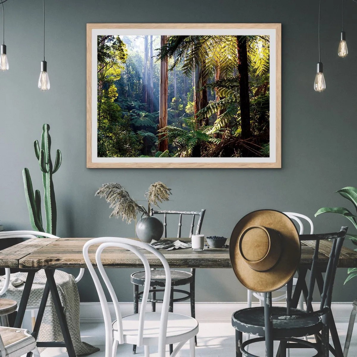 Póster en marco roble claro - Un cuento de hadas del bosque - 40x30 cm