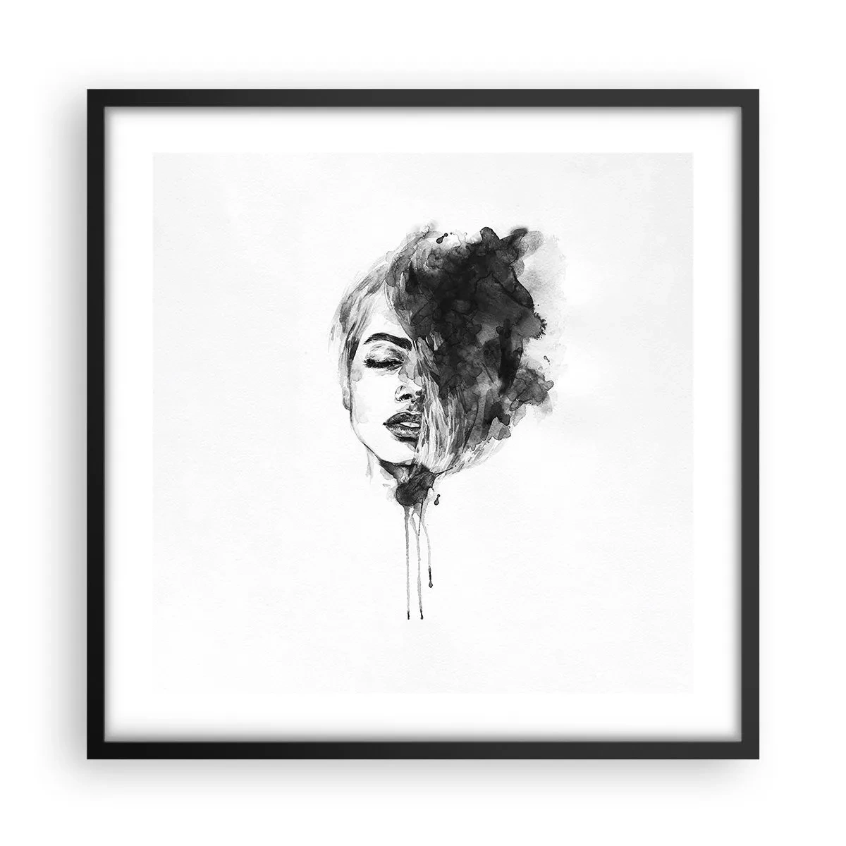 Póster en marco negro - Sueños en femenino - 50x50 cm