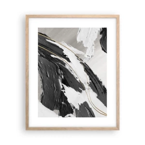 Póster en marco roble claro - Abstracción con estilo - 40x50 cm
