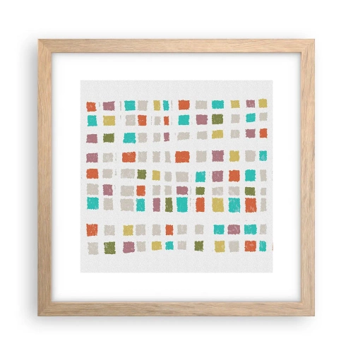 Póster en marco roble claro - Juego desconocido - 30x30 cm