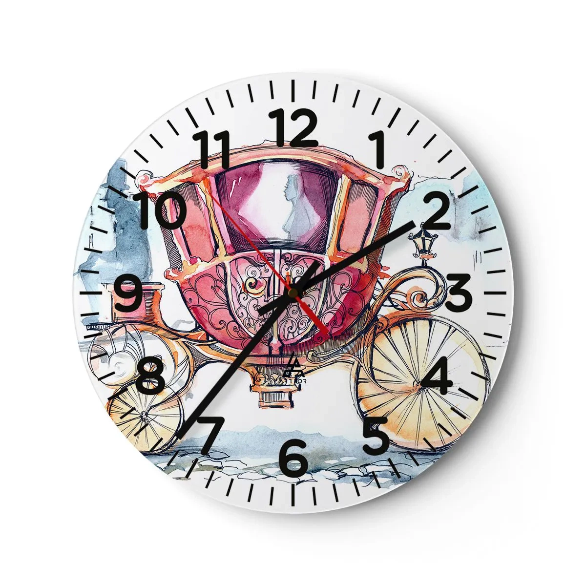 Reloj de pared - Reloj de vidrio - ¿A la boda o al baile? - 40x40 cm