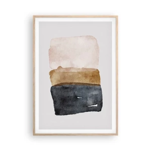 Póster en marco roble claro - Una composición de colores tierra - 70x100 cm