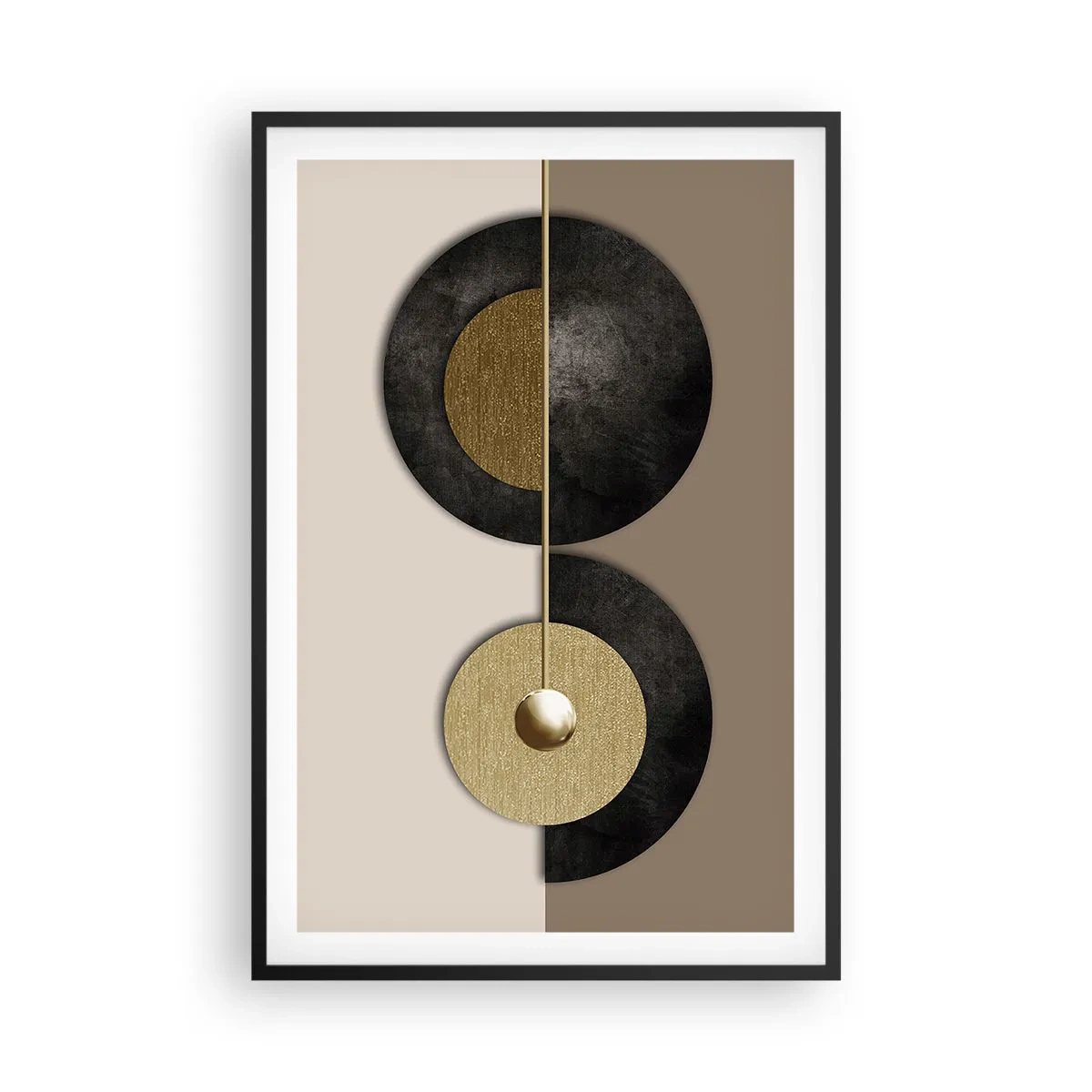 Póster en marco negro - Variaciones en torno a un círculo - 61x91 cm