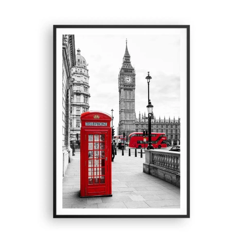 Póster en marco negro - Sin duda, Londres - 70x100 cm