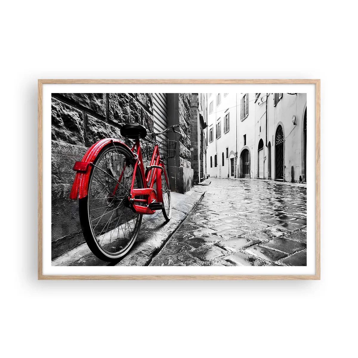 Póster en marco roble claro - La verdadera belleza no envejece - 100x70 cm