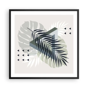 Póster en marco negro - Naturaleza y geometría - 60x60 cm