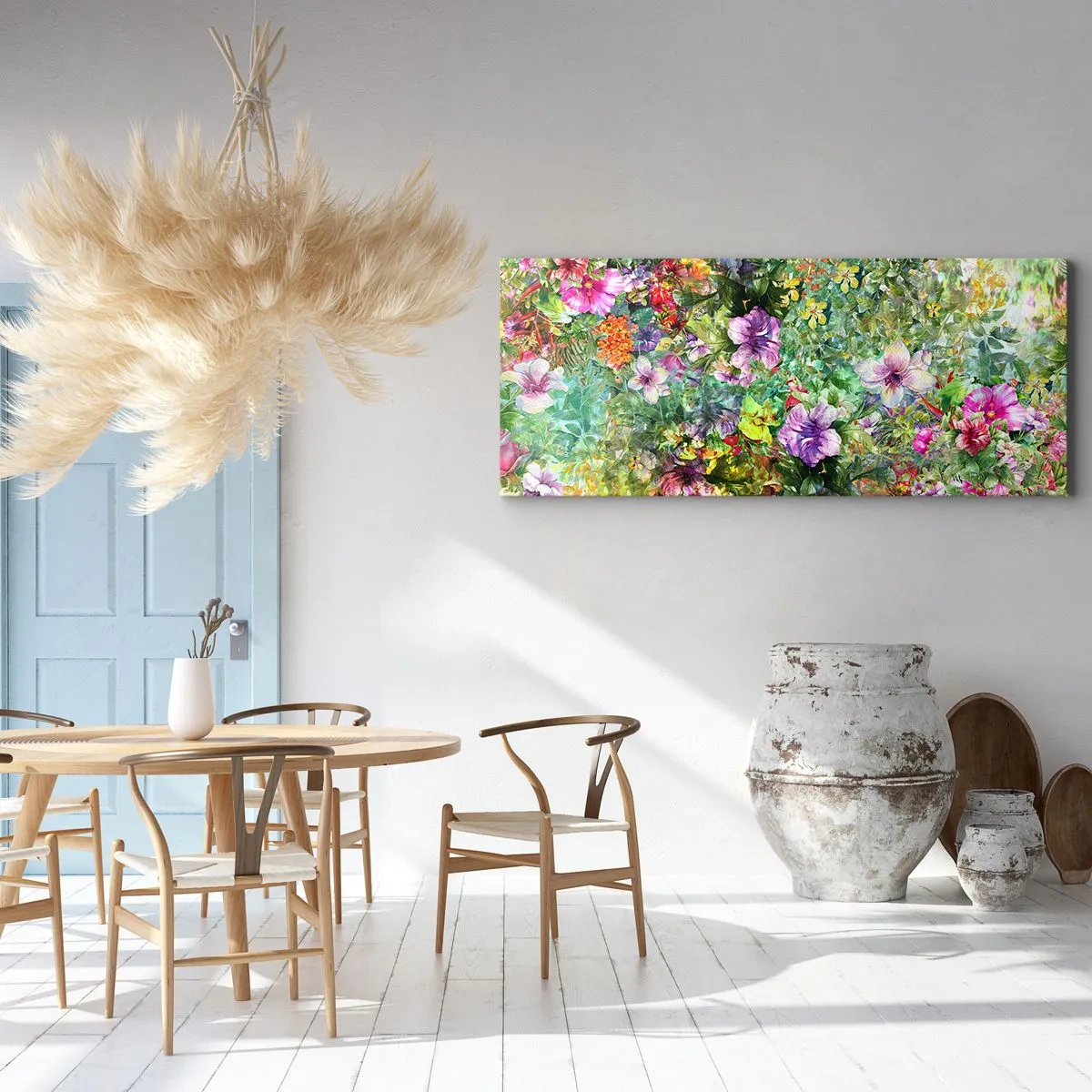 Cuadro sobre lienzo - Impresión de Imagen - En flores a la perdición - 100x40 cm