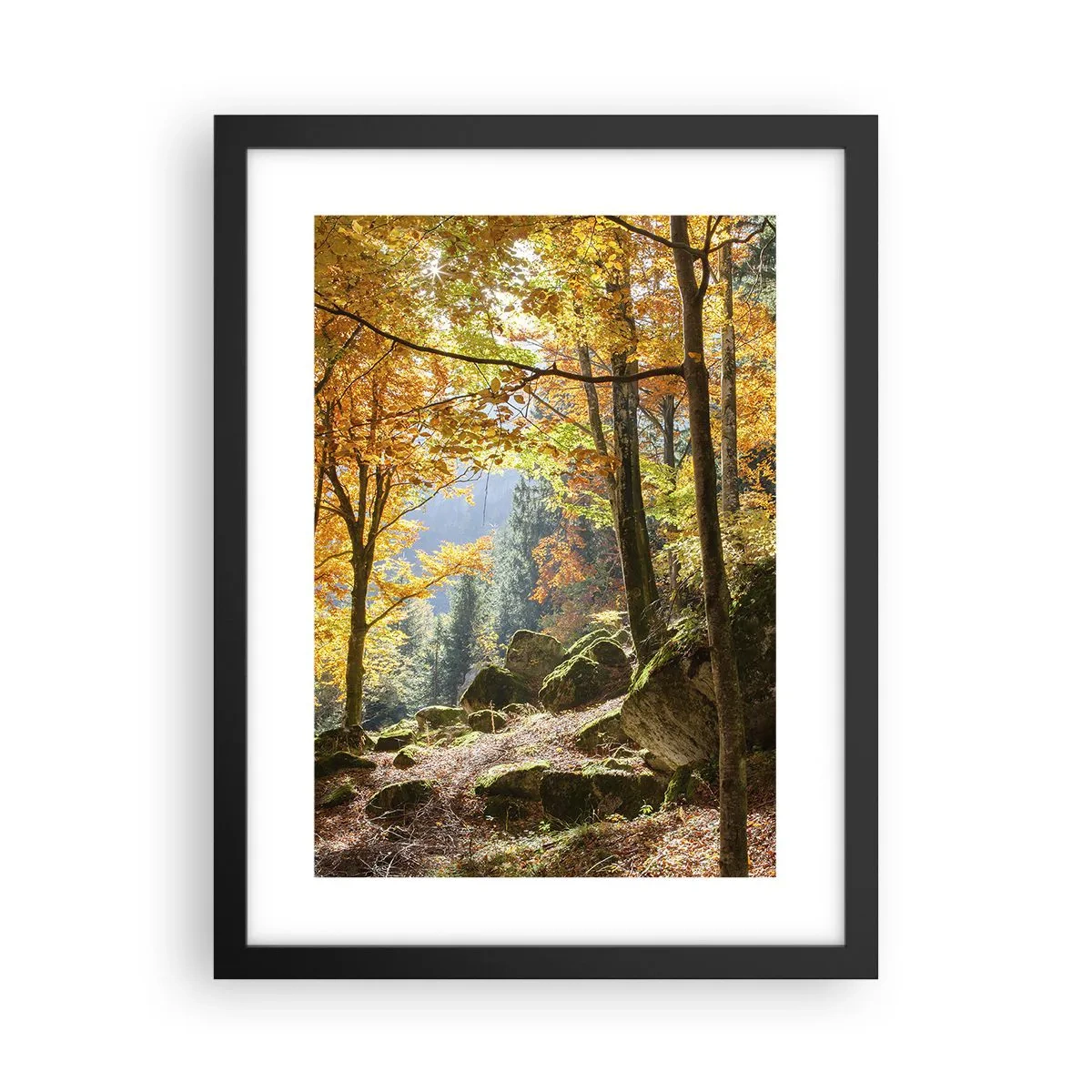 Póster en marco negro - Tiempo de descanso - 30x40 cm