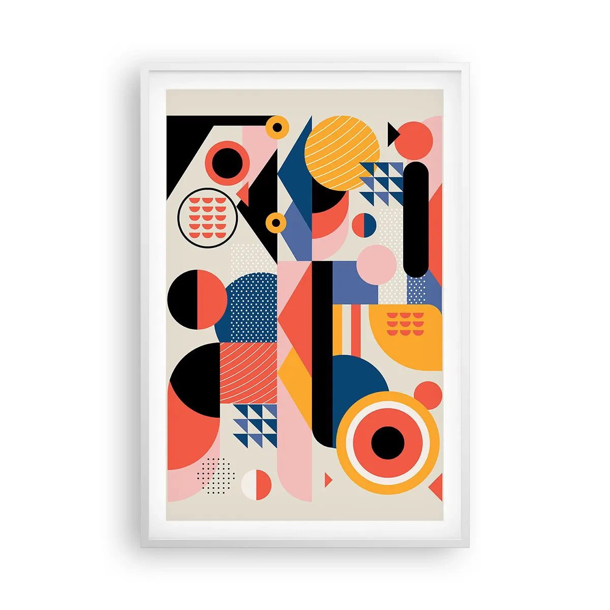 Póster en marco blanco - Composición: juegos - 61x91 cm