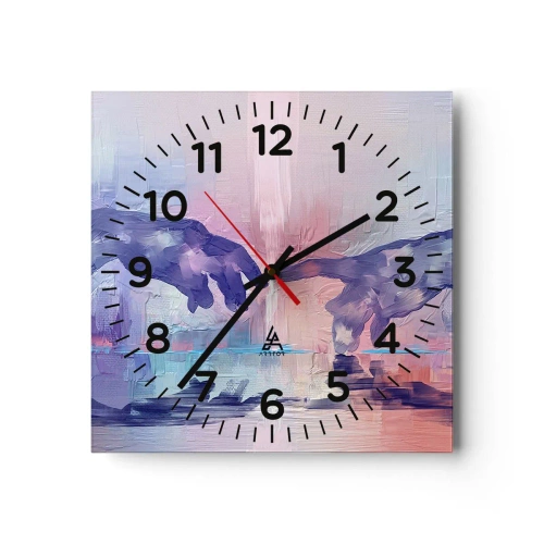 Reloj de pared - Reloj de vidrio - Chispa divina de vida - 40x40 cm