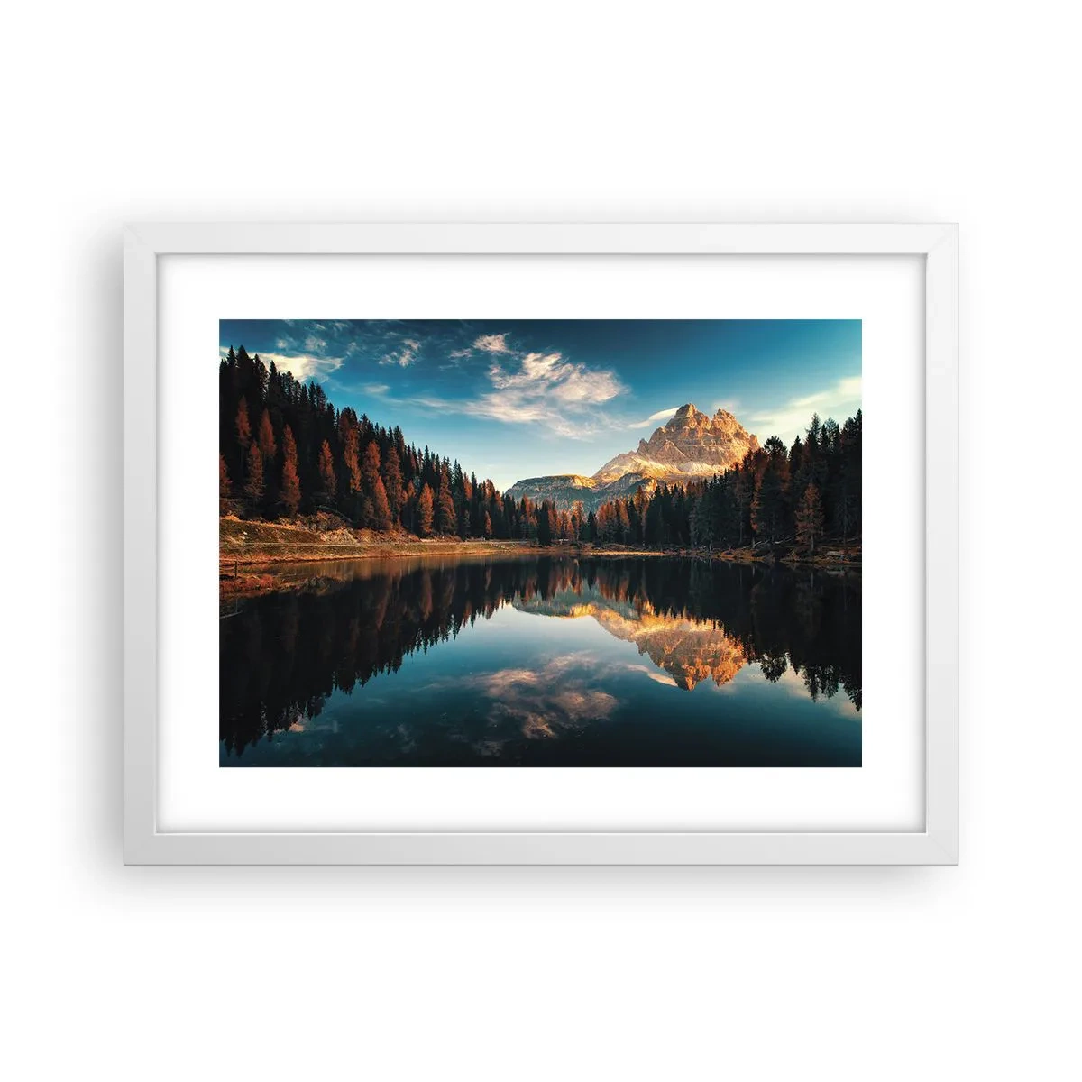 Póster en marco blanco - Paisaje duplicado - 40x30 cm