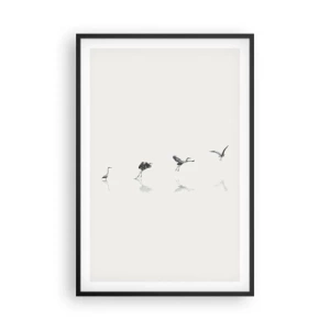 Póster en marco negro - Cuatro sencillos pasos para despegar - 61x91 cm