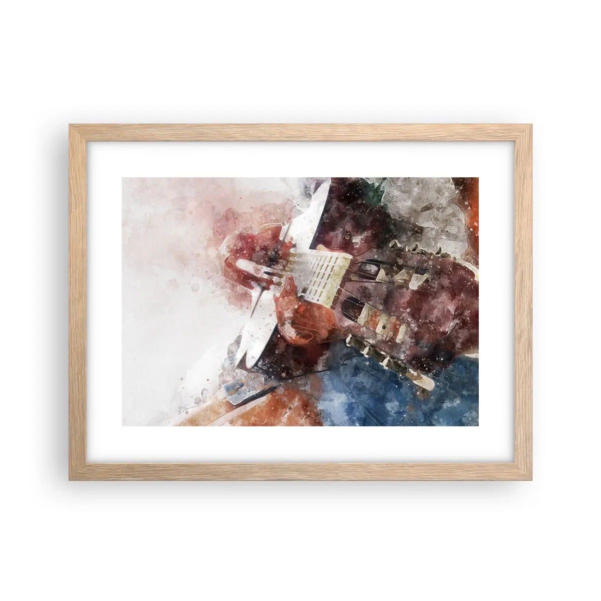 Póster en marco roble claro - ¿Y qué opinas? - 40x30 cm