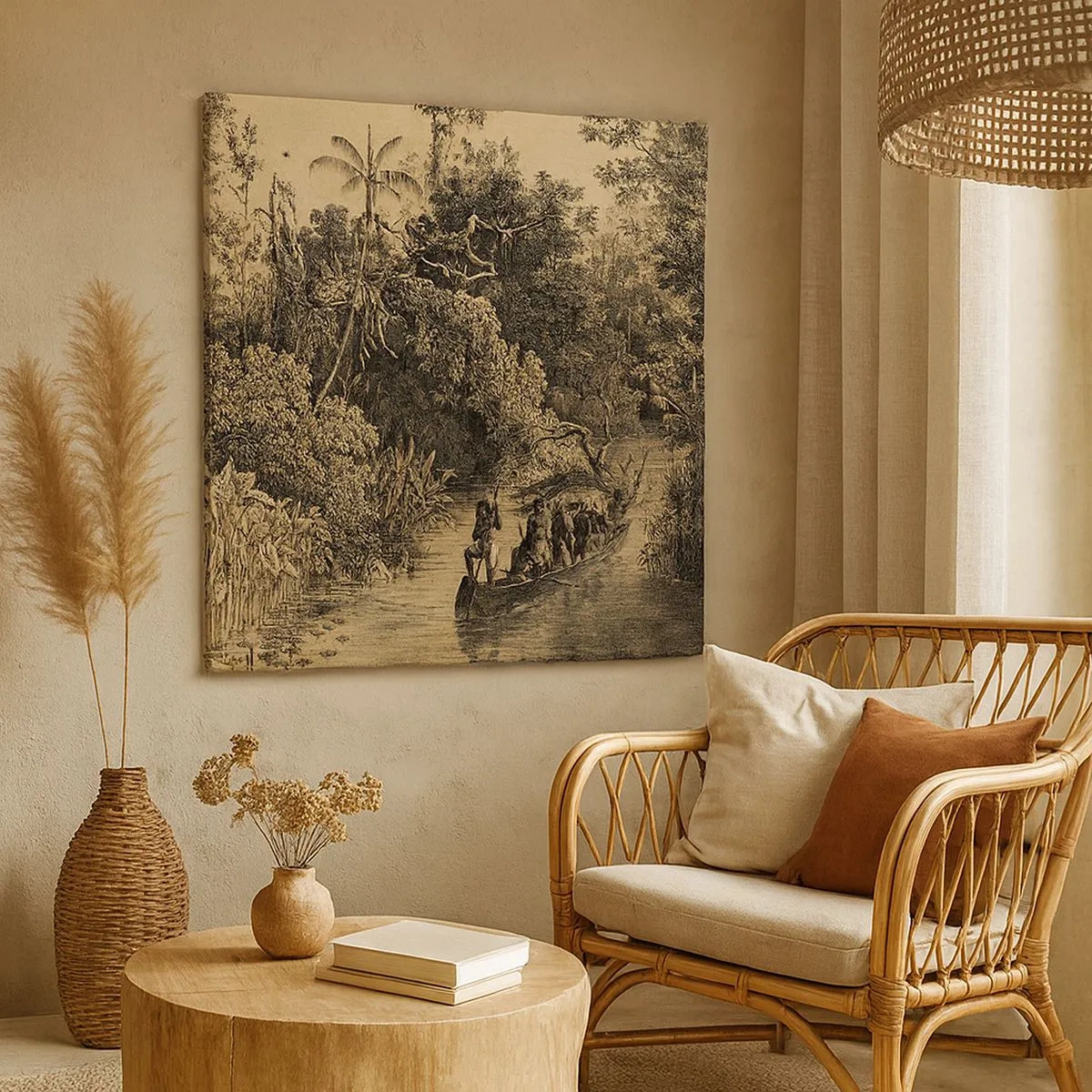 Cuadro sobre lienzo - Impresión de Imagen - Expedición a la fuente - 30x30 cm