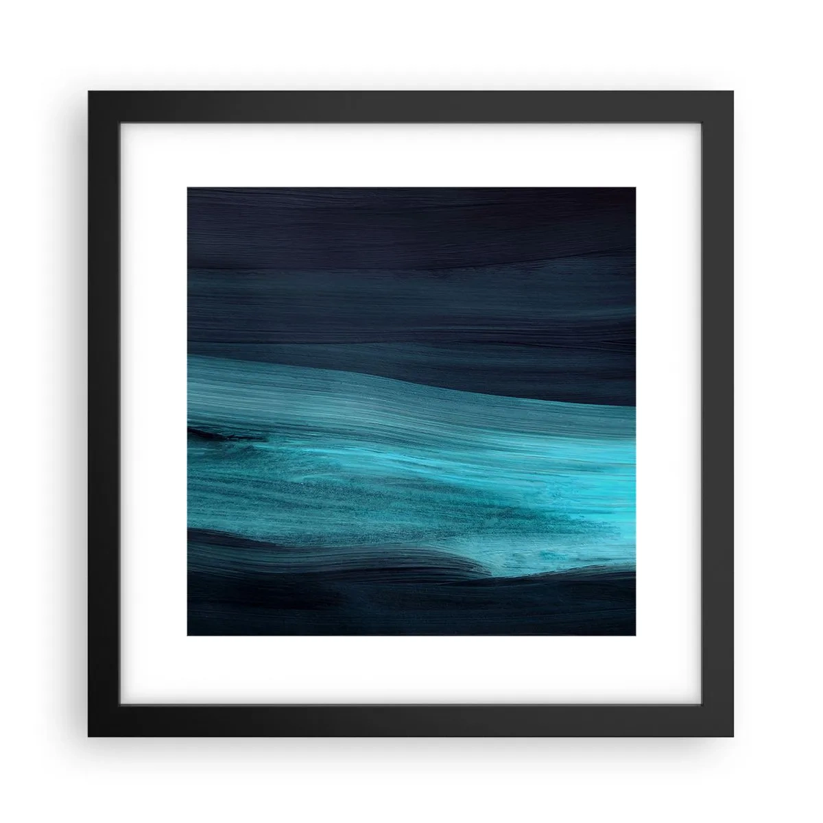 Póster en marco negro - Nadar con la corriente - 30x30 cm