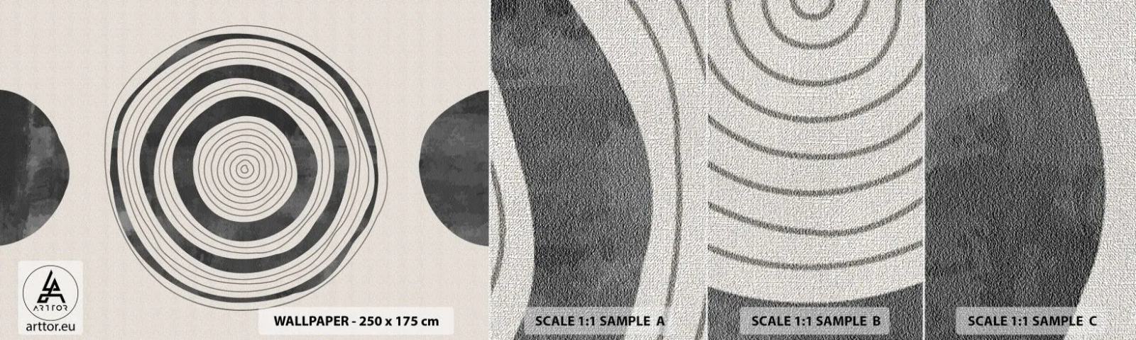 Muestra de fotomural Premium Canvas - Lo importante es lo que hay entre medias - Ruedas, minimalista, Contemporáneo - 100x30 cm