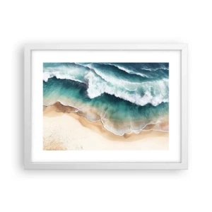 Póster en marco blanco - Un encuentro eterno - 40x30 cm