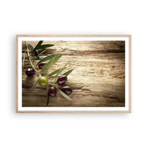 Póster en marco roble claro - Directamente de la naturaleza - 91x61 cm