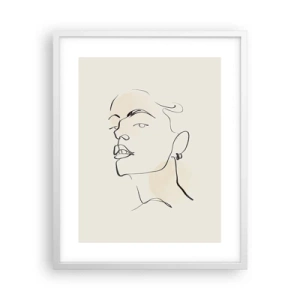 Póster en marco blanco - Una mirada orgullosa - 40x50 cm