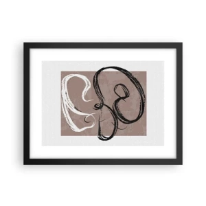 Póster en marco negro - Composición: la búsqueda de la plenitud - 40x30 cm