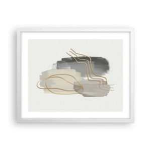 Póster en marco blanco - Persistencia y movimiento - 50x40 cm