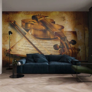 Fotomural Autadhesivo Deluxe Sticker - Se necesita un virtuoso de inmediato - Violín, Música, Notas musicales - 400x280 cm