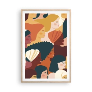 Póster en marco roble claro - La feminidad - 61x91 cm