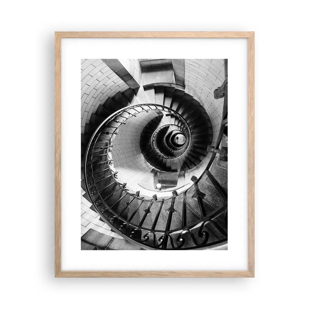 Póster en marco roble claro - Cada vez más alto - 40x50 cm