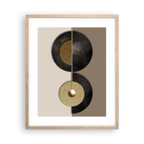 Póster en marco roble claro - Variaciones en torno a un círculo - 40x50 cm