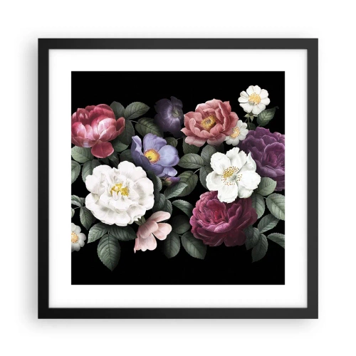 Póster en marco negro - De un jardín inglés - 40x40 cm