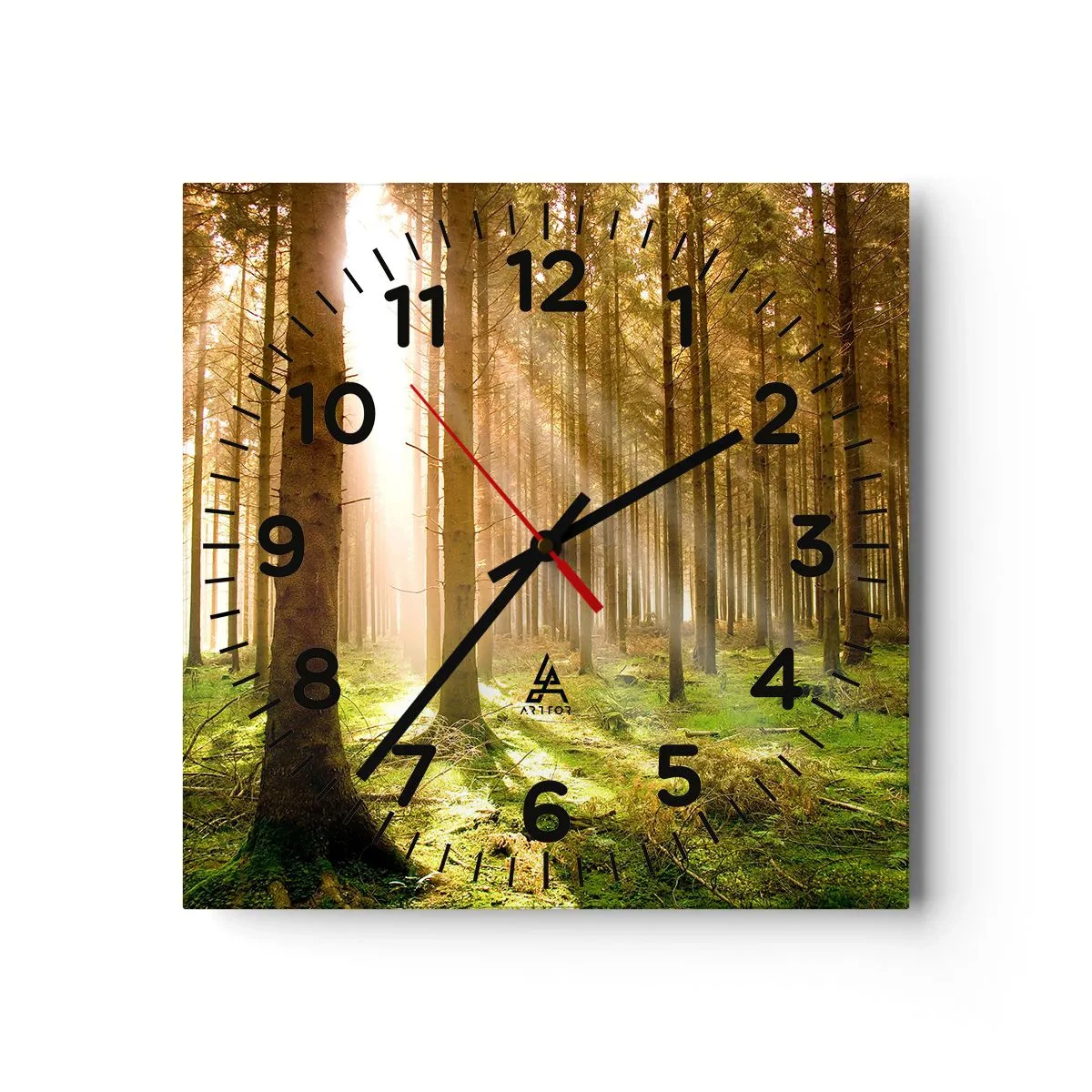 Reloj de pared - Reloj de vidrio - Los elfos se aproximan - 40x40 cm