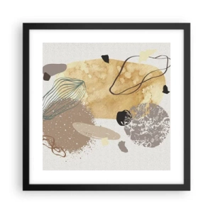 Póster en marco negro - Plumología aplicada - 40x40 cm