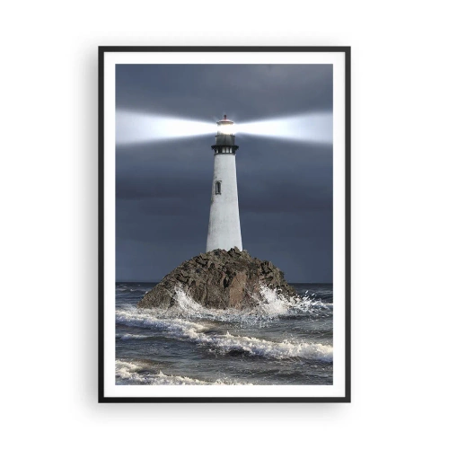 Póster en marco negro - ¡Aquí... aquí... aquí! - 70x100 cm