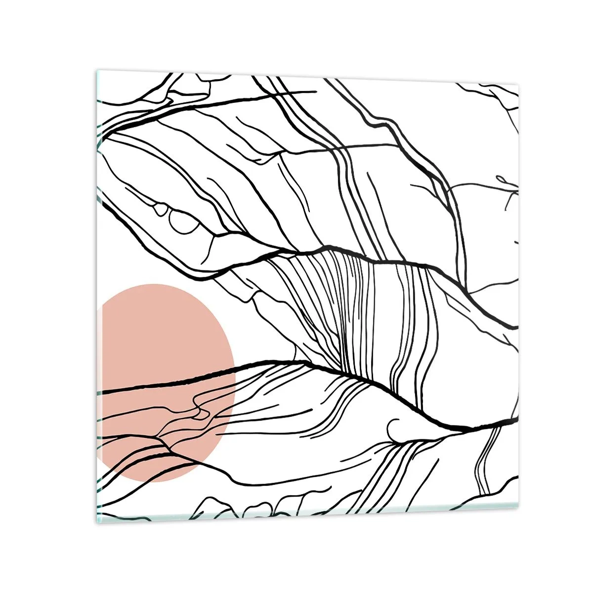 Cuadro sobre vidrio - Impresiones sobre Vidrio - En una red de ramas - 60x60 cm