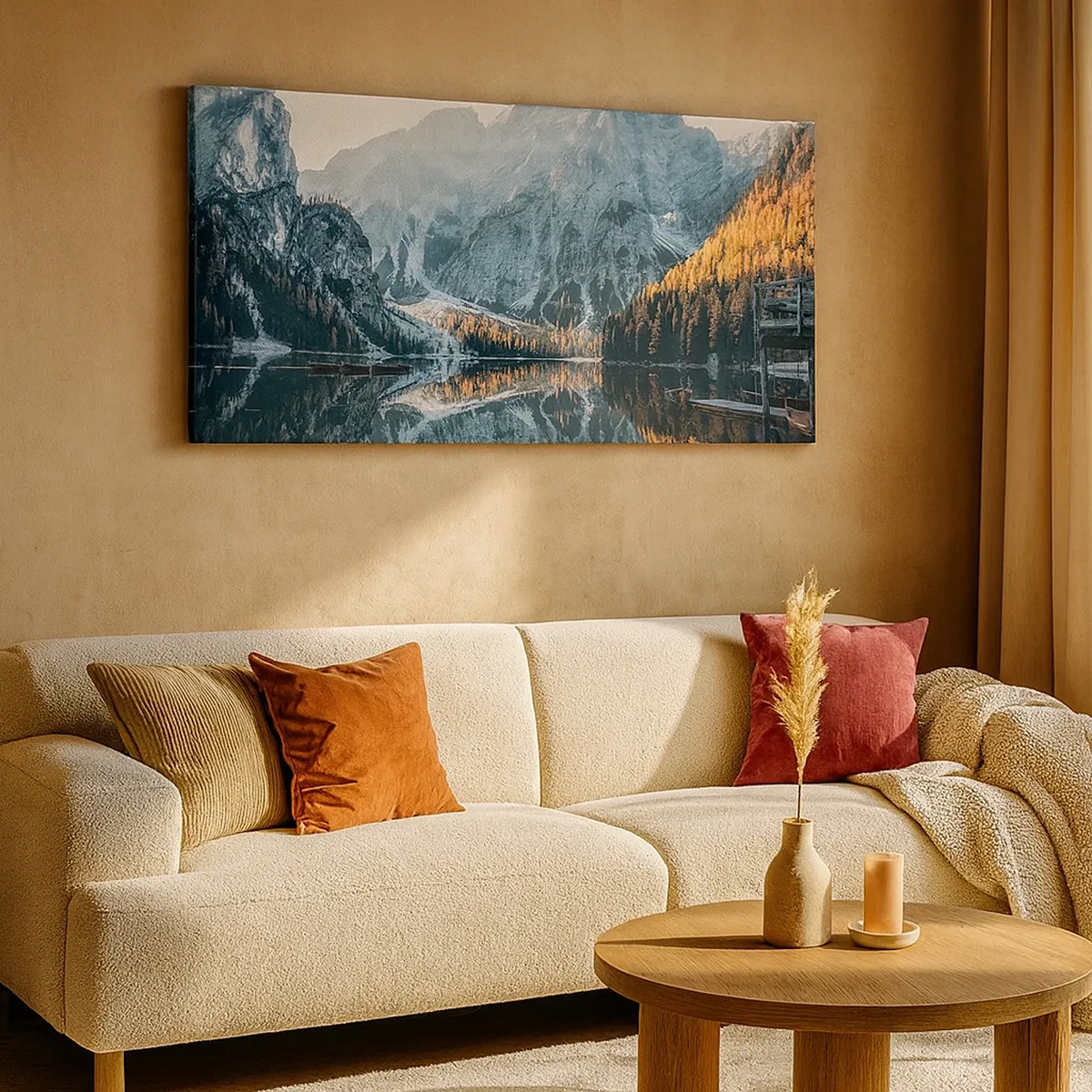 Cuadro sobre lienzo - Impresión de Imagen - Paisaje en el espejo - 30x30 cm