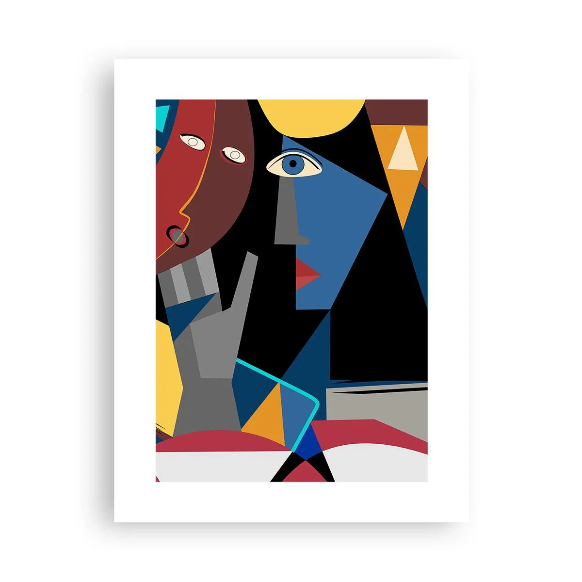 Póster - Conversación cubista - 30x40 cm