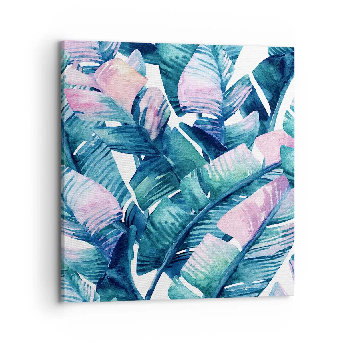 Cuadro sobre lienzo - Impresión de Imagen - En una plantación de plátanos - 70x70 cm