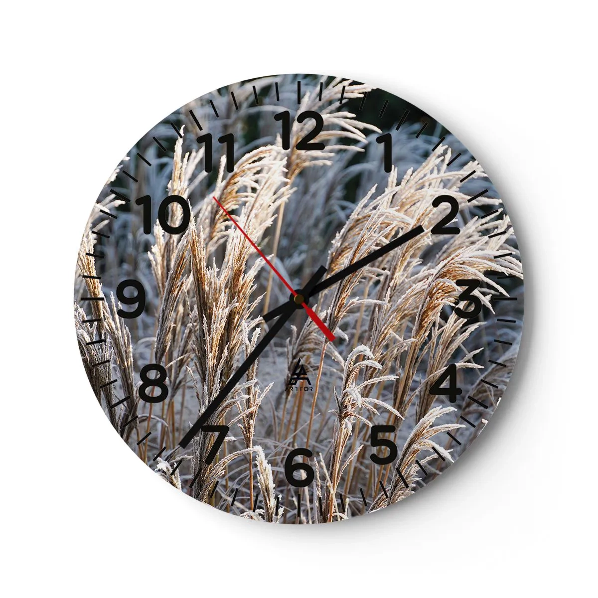 Reloj de pared - Reloj de vidrio - Campos y campos - 40x40 cm