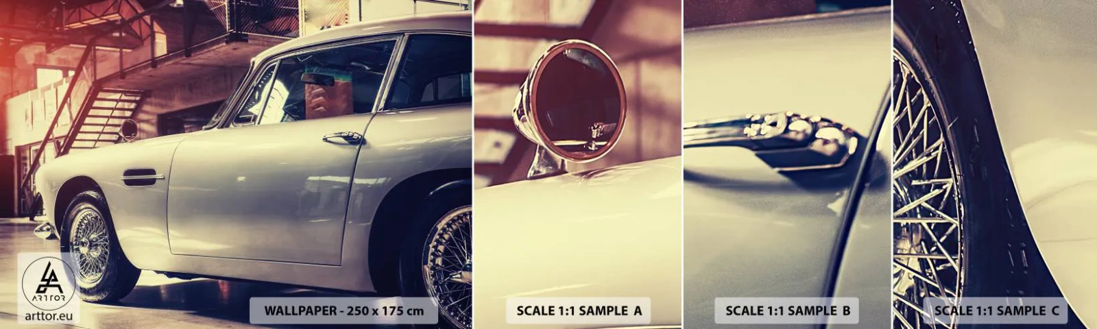 Muestra De Fotomural Standard Eco - Los clásicos no envejecen - Auto, Automotor, Vintage - 100x30 cm