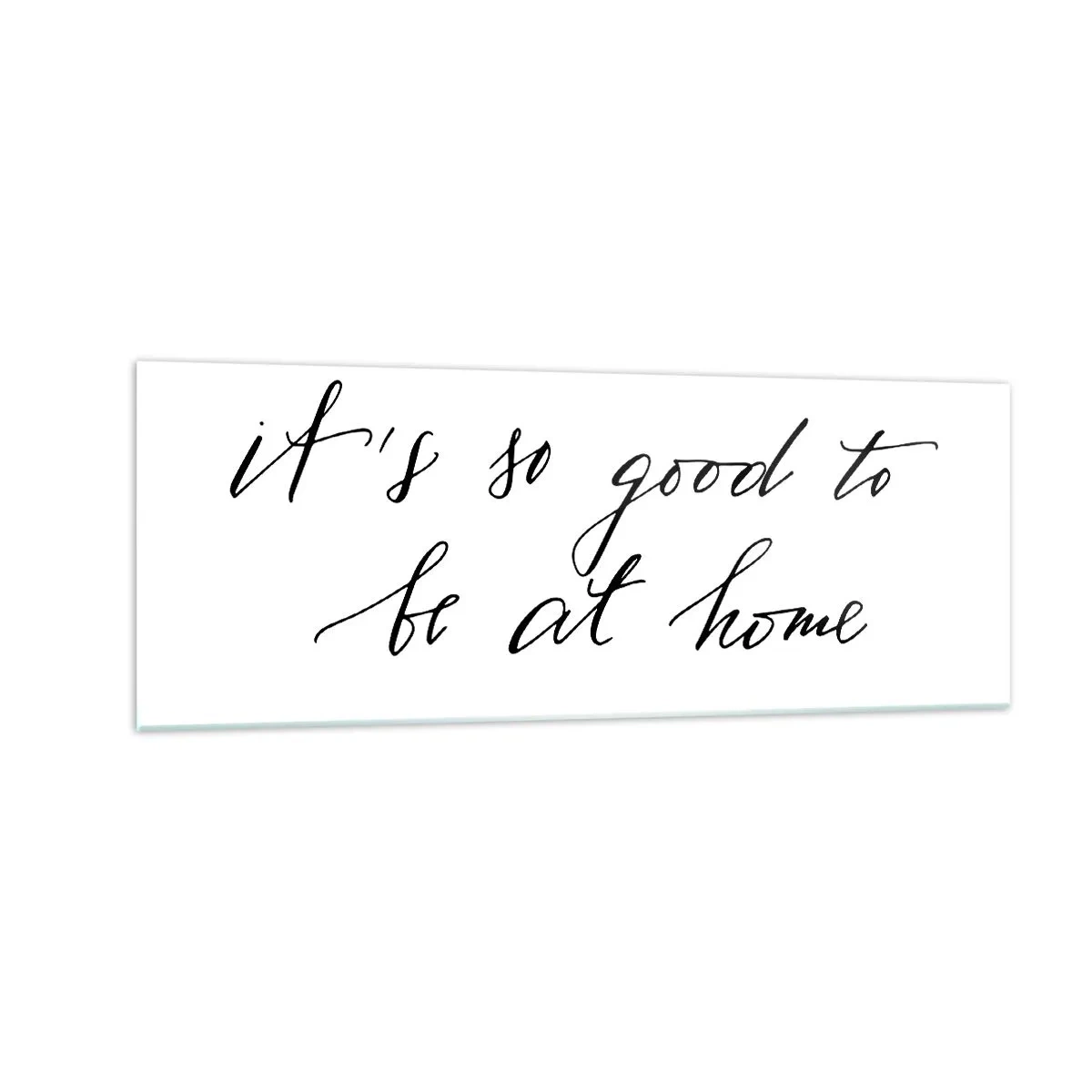 Cuadro sobre vidrio - Impresiones sobre Vidrio - Letras de estilo caligráfico sobre fondo blanco. - 140x50cm - Toda la verdad - Decoración de pared moderna para salón y dormitorio ARTTOR