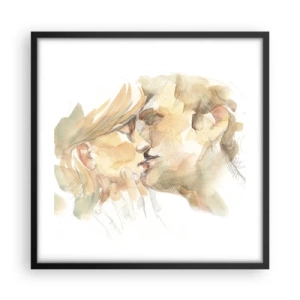 Póster en marco negro - ¿La media naranja encontrada? - 50x50 cm