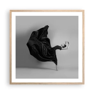 Póster en marco roble claro - La música da alas - 60x60 cm